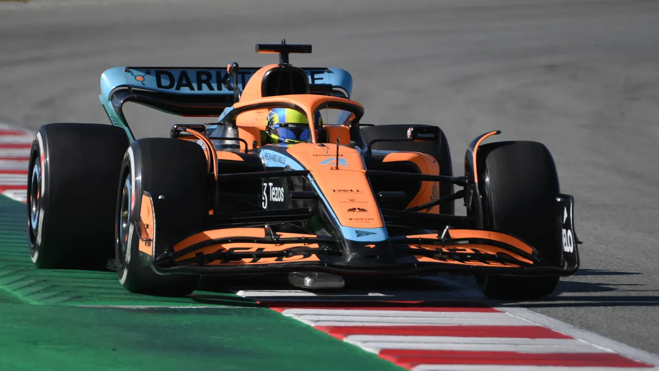 Forma-1, teszt, Barcelona 1. nap, Lando Norris, McLaren 