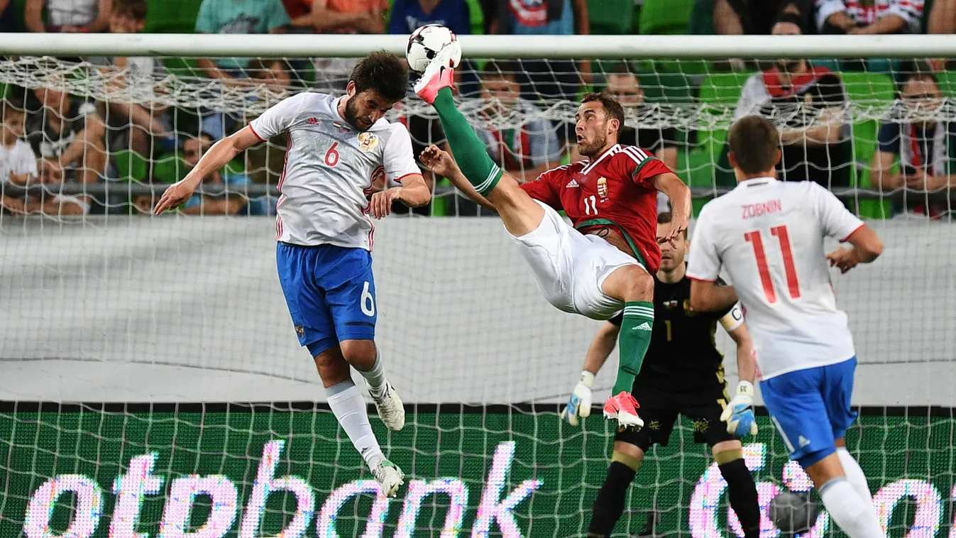 Hungary vs. Russia friendly football match landscape HORIZONTAL 