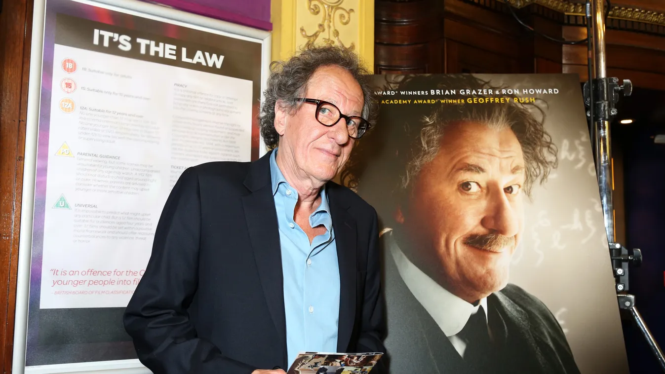 3/30/17 - London: National Geographic Channel's "Genius" London Premiere Screening [Actor] LONDON, UK - MARCH 30:  Actor Geoffrey Rush attends the London premiere screening of National Geographic Channel's "Genius" at Cineworld London on March 30, 2017 in