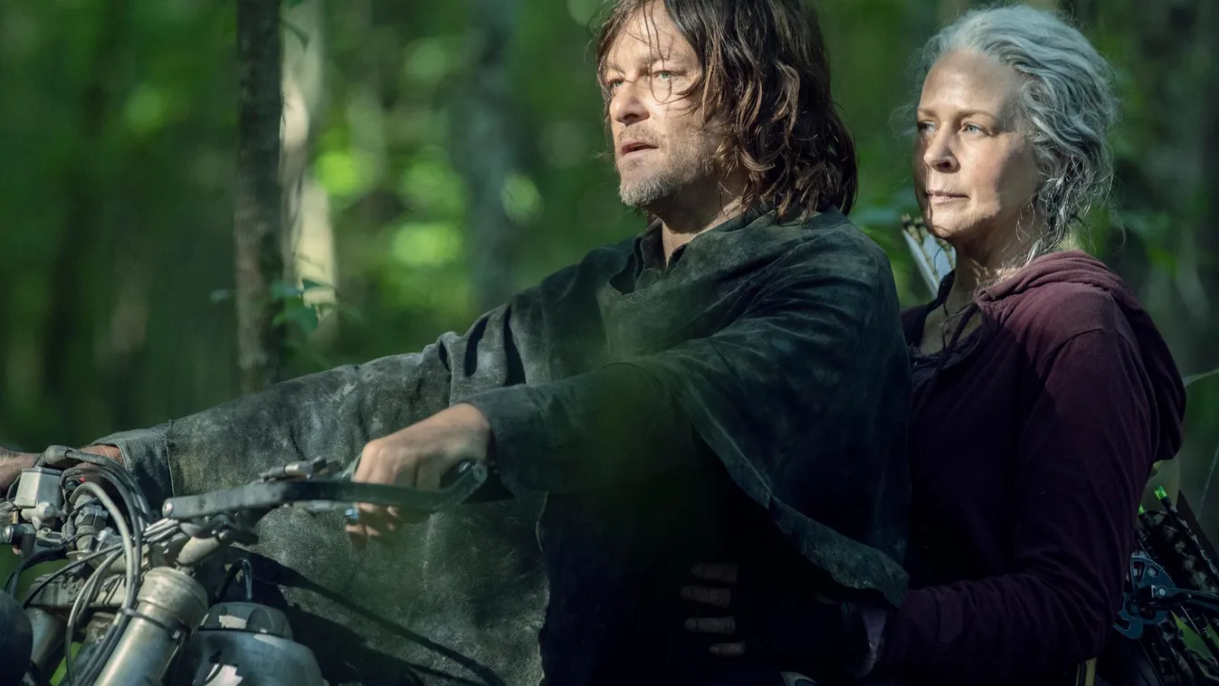 Norman Reedus as Daryl Dixon, Melissa McBride as Carol Peletier - The Walking Dead _ Season 10 - Photo Credit: Jackson Lee Davis/AMC 