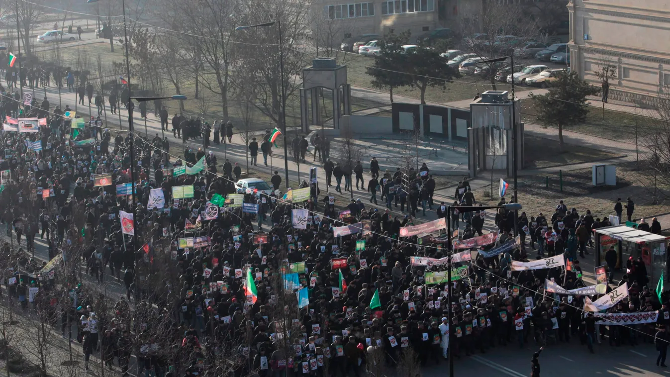 Tüntetés a Charlie Hebdo ellen Csecsenföldön 