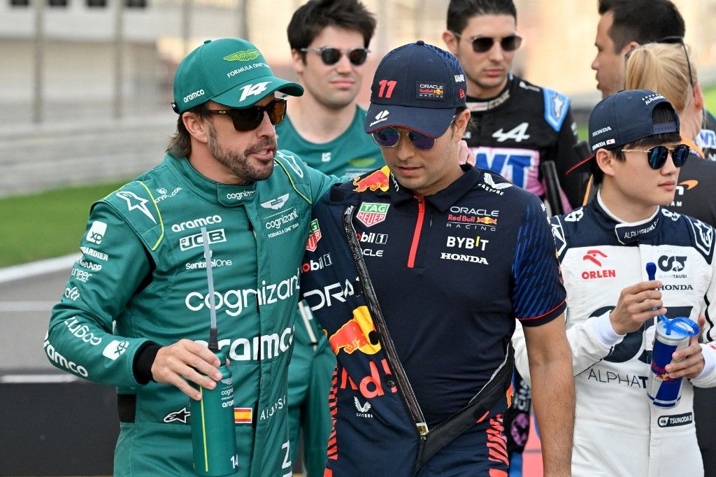 Forma-1, Bahreini Nagydíj 2023, vasárnap, Fernando Alonso, Sergio Pérez 