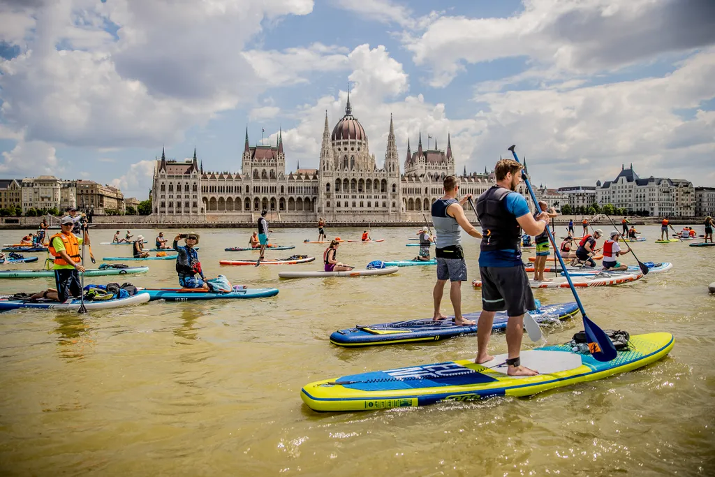 VII. Budapest SUP fesztivál, fesztivál, rendezvény, sup, Duna, Dunán, Budapest, evezés, evez, folyó, nyár, 2022 