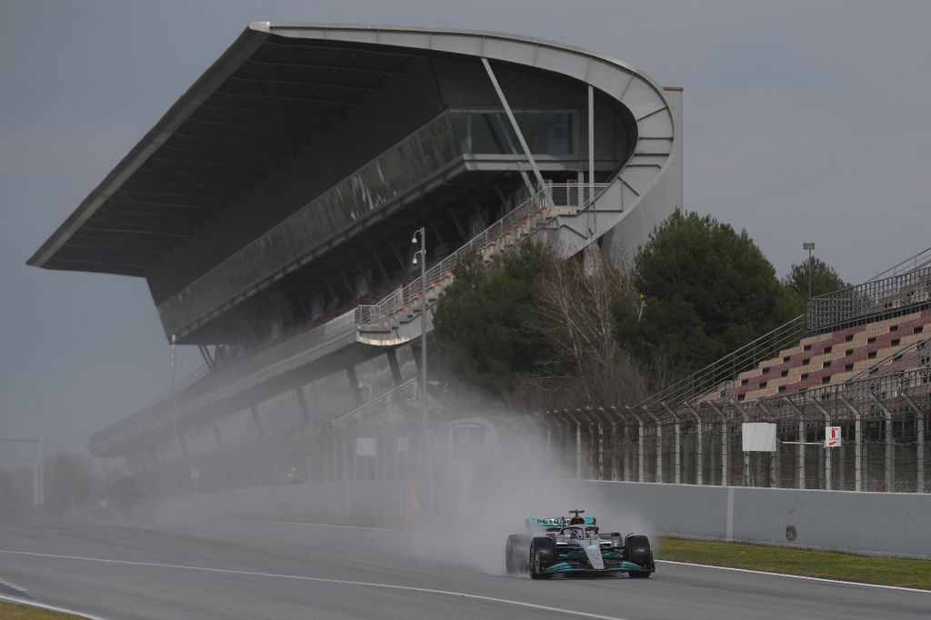 Forma-1, teszt, Barcelona 3. nap, Lewis Hamilton, Mercedes 