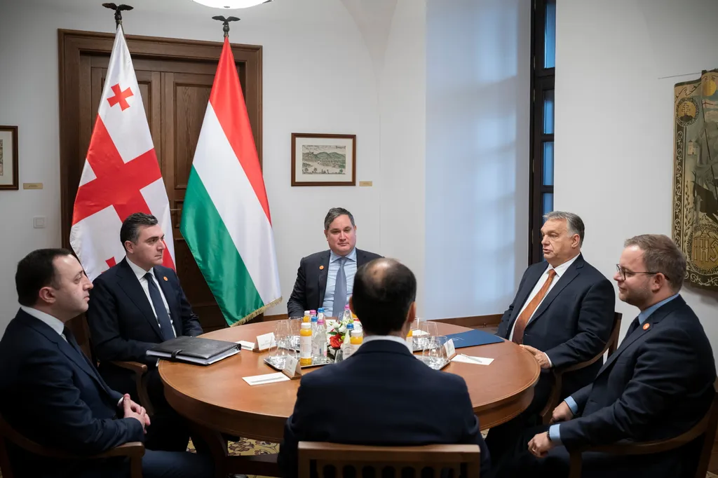 ORBÁN Balázs, NAGY Márton, ORBÁN Viktor, miniszterelnök, Irakli Garibashvili 