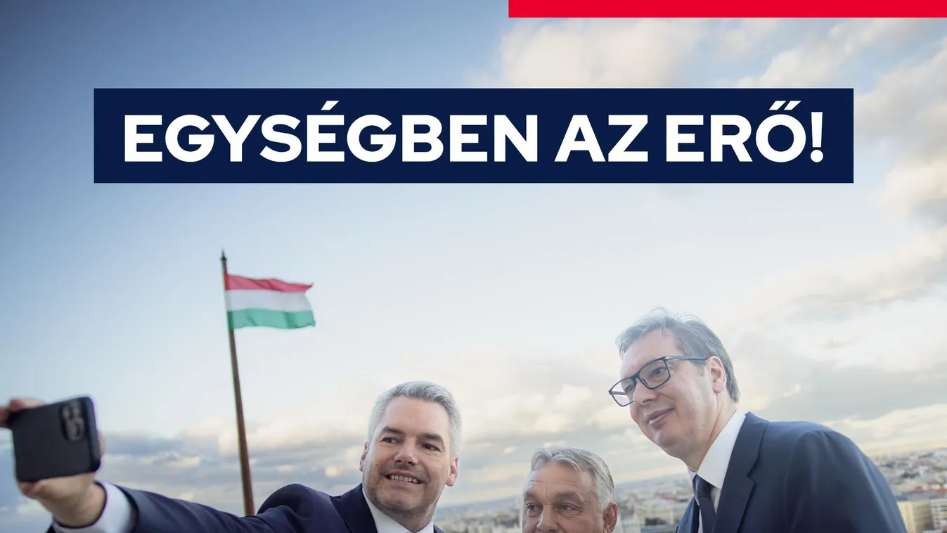 Orbán Viktor, Karl Nehammer, Alekszandar Vucsics 