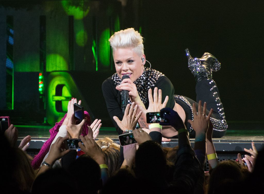 P!nk In Concert - New York, NY GettyImageRank1 Performance Topics HORIZONTAL USA New York City Pink - Singer Arts Culture and Entertainment Celebrities NK Topix Bestof toppics A-List Celebrity Barclays Center - Brooklyn 