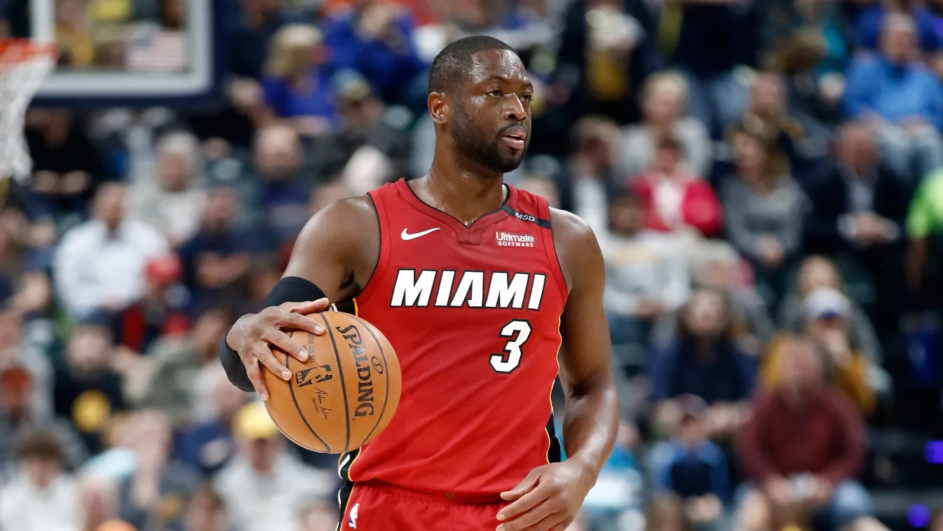 Miami Heat v Indiana Pacers GettyImageRank2 People SPORT HORIZONTAL THREE QUARTER LENGTH Ball Basketball - Sport USA One Person Indianapolis Dribbling - Sports Incidental People Photography Dwyane Wade - Basketball Player Indiana Pacers Miami Heat - Baske
