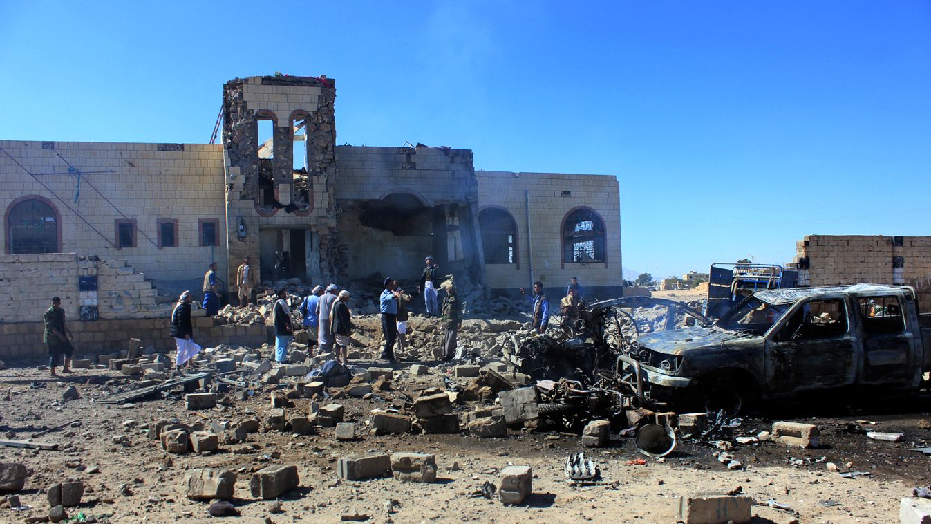 Észak-Jemen, Szaada, szaúdi vezetésű koalíció bombázott 