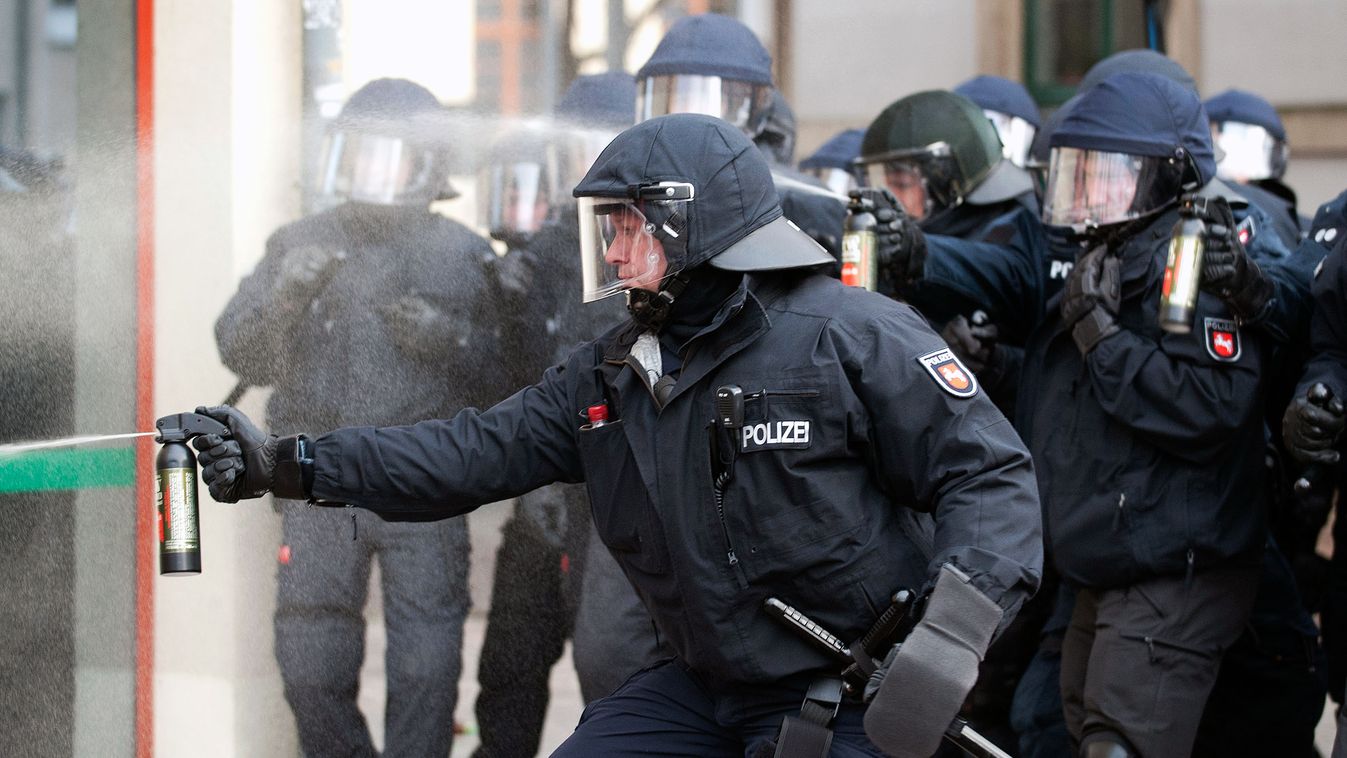 paprikaspré, rendőrségi oszlatás németországban, illusztráció