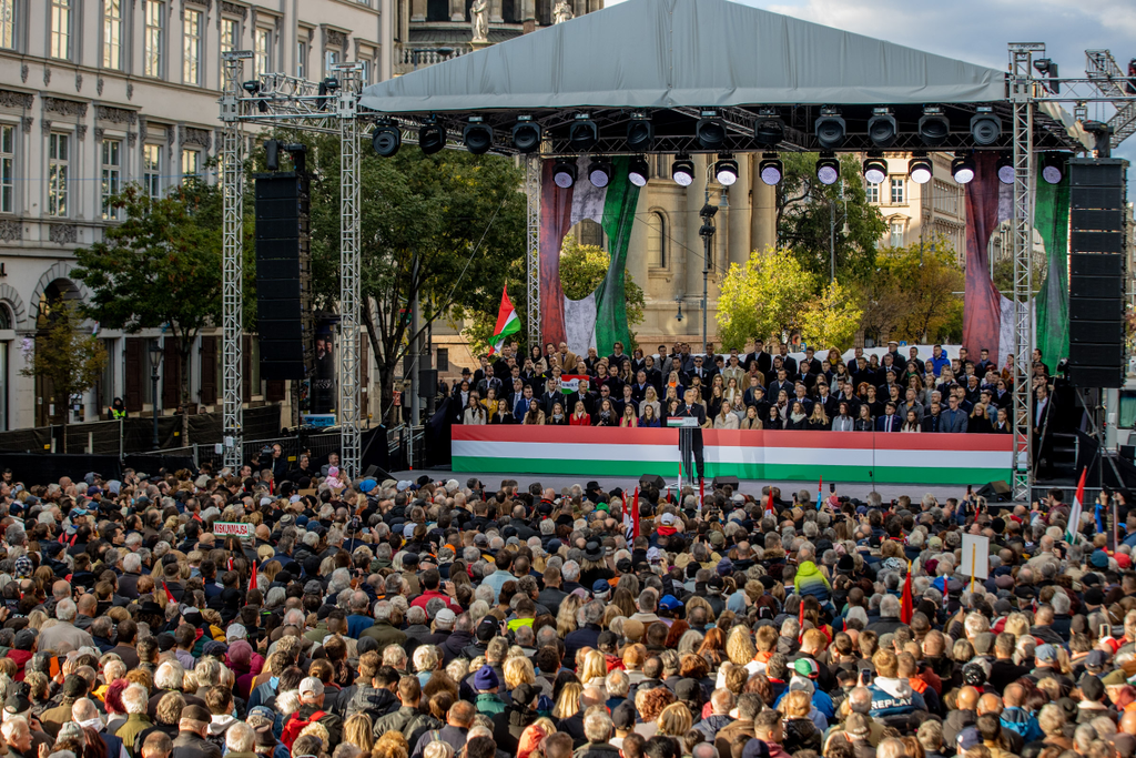 békemenet 2021 október 23 Békemenet Erzsébet tér Orbán Viktor 