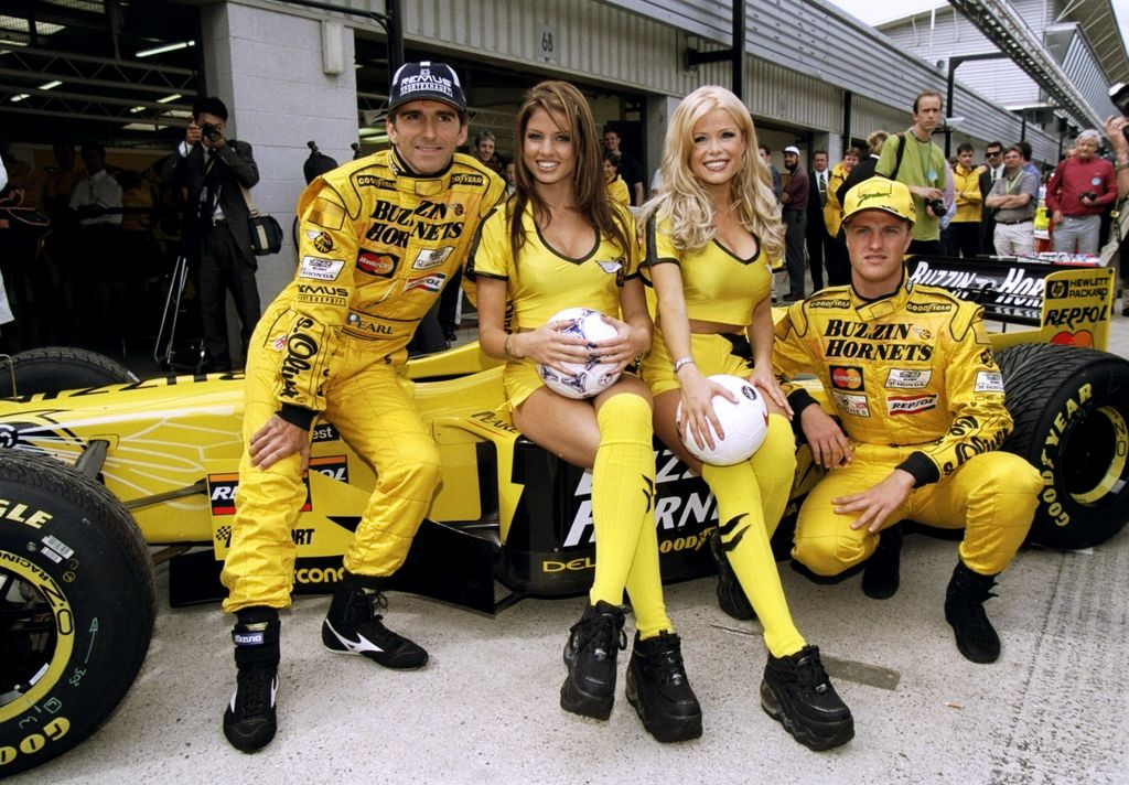 Forma-1, Damon Hill, Ralf Schumacher, Jordan-Honda, Jordan, Melinda Messenger, Brit Nagydíj 1998 