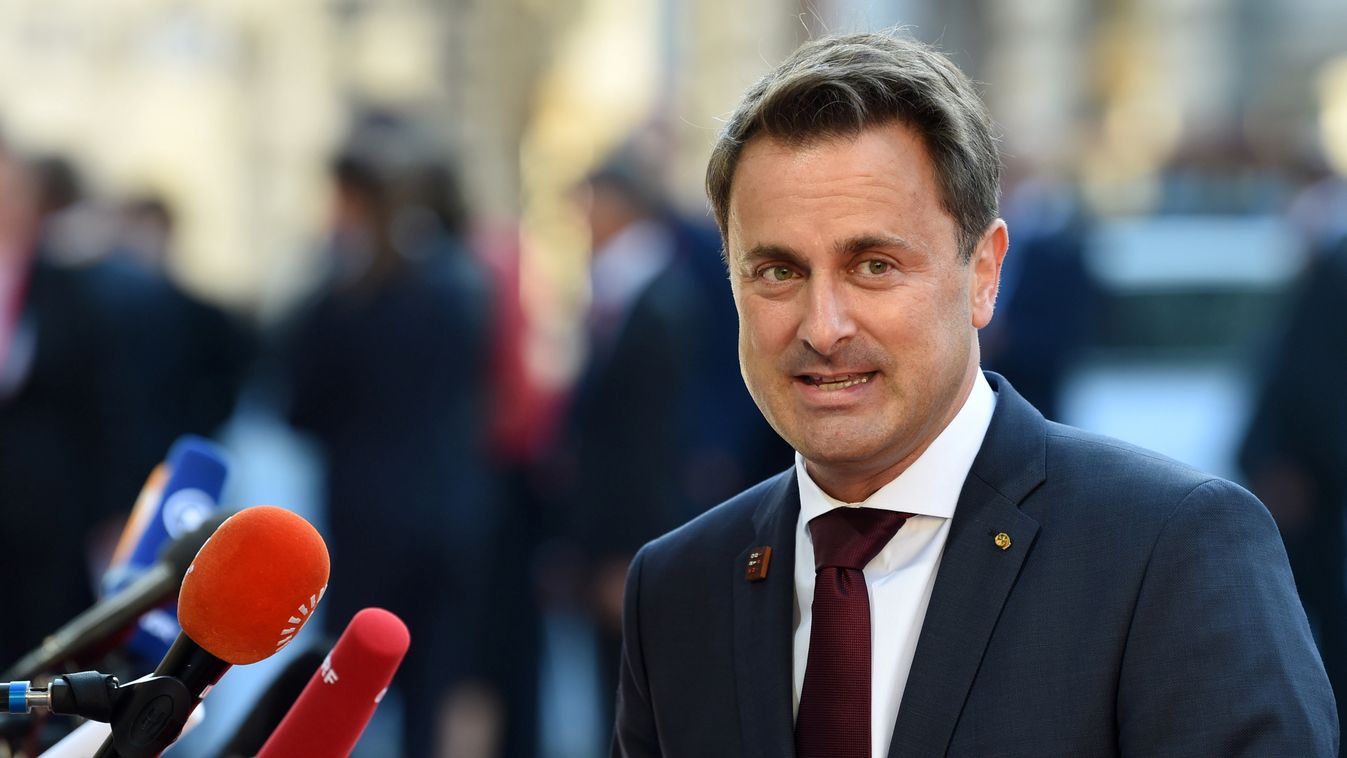 Horizontal Luxembourg's Prime Minister Xavier Bettel gives a statement as he arrives at the Mozarteum University to attend a plenary session part of the EU Informal Summit of Heads of State or Government in Salzburg, Austria, on September 20, 2018. (Photo