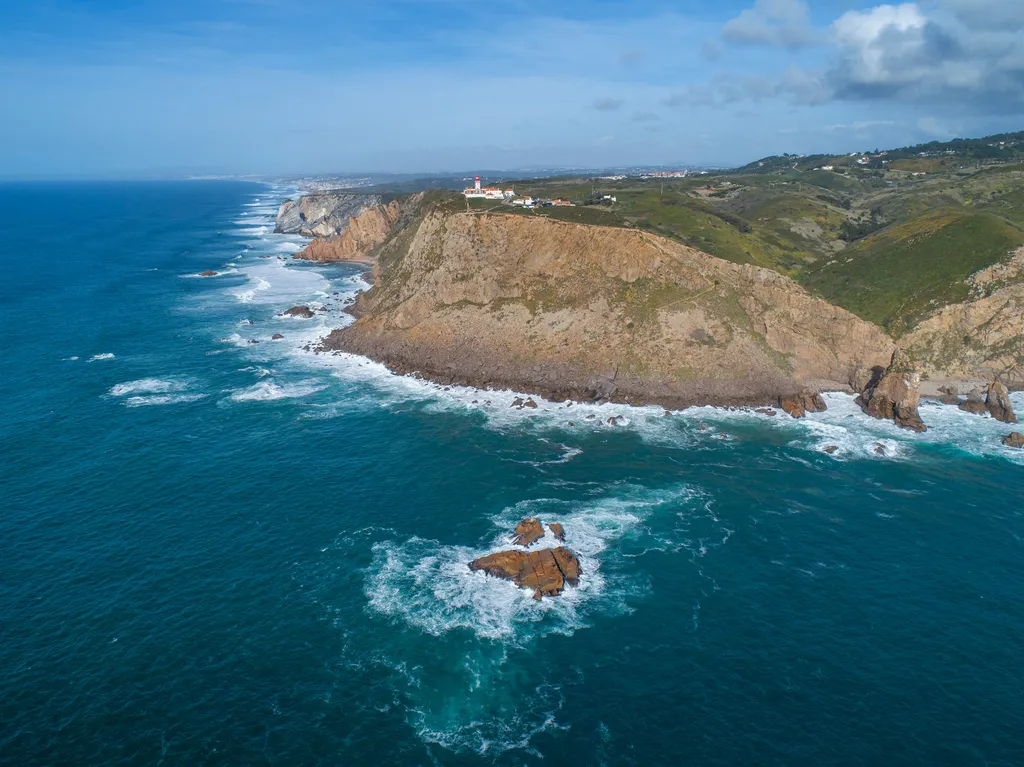 Cabo da Roca, Portugália, Szikla-fok, európai szárazföld legnyugatibb pontja, európa, portugál 