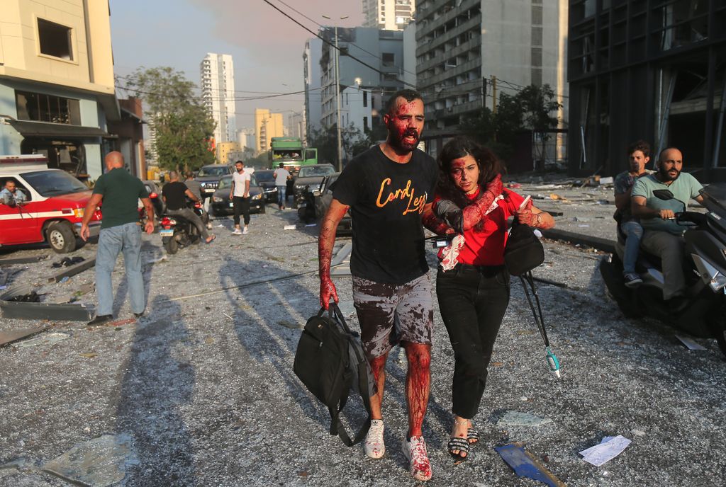 Libanon, Bejrút, robbanás, sérültek, katasztrófa 