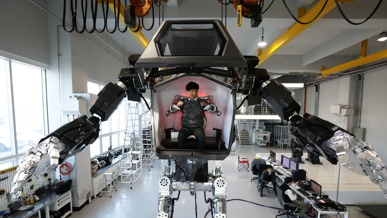 South Korean Robot Company Builds A Manned Walking Robot > on December 27, 2016 in Seoul, South Korea. Seoul-based robotics company Korea Future Technology has built a robot named Method-1, which can be controlled by human pilot by us 