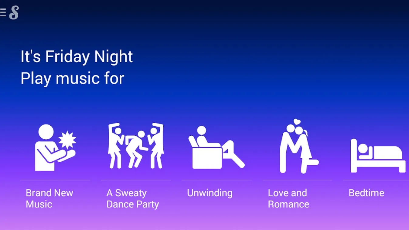 A Songza applikációja 