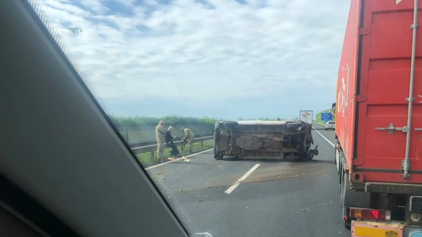 baleset az M6-os autópályán 