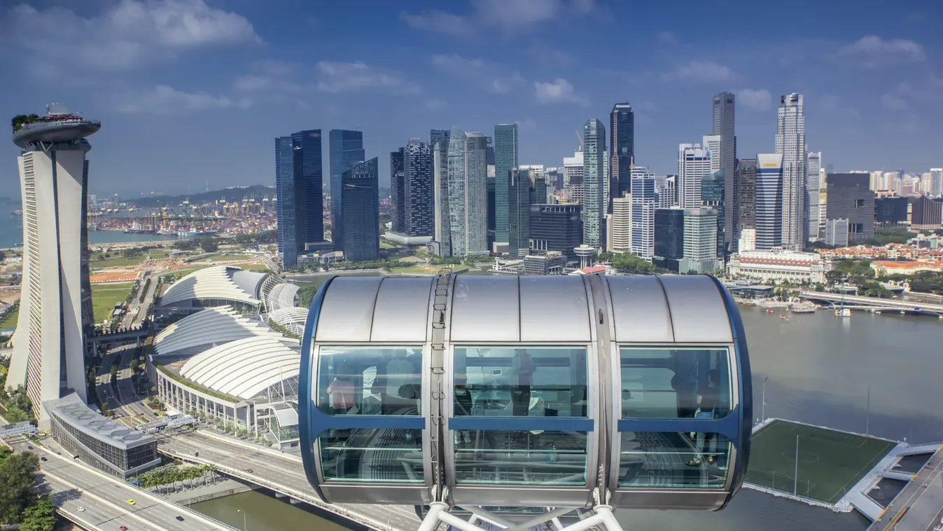 160 méteres magasságban, 45 kilométerre is ellátni a Singapore Flyer óriáskerék kabinjából, galéria, 2023 