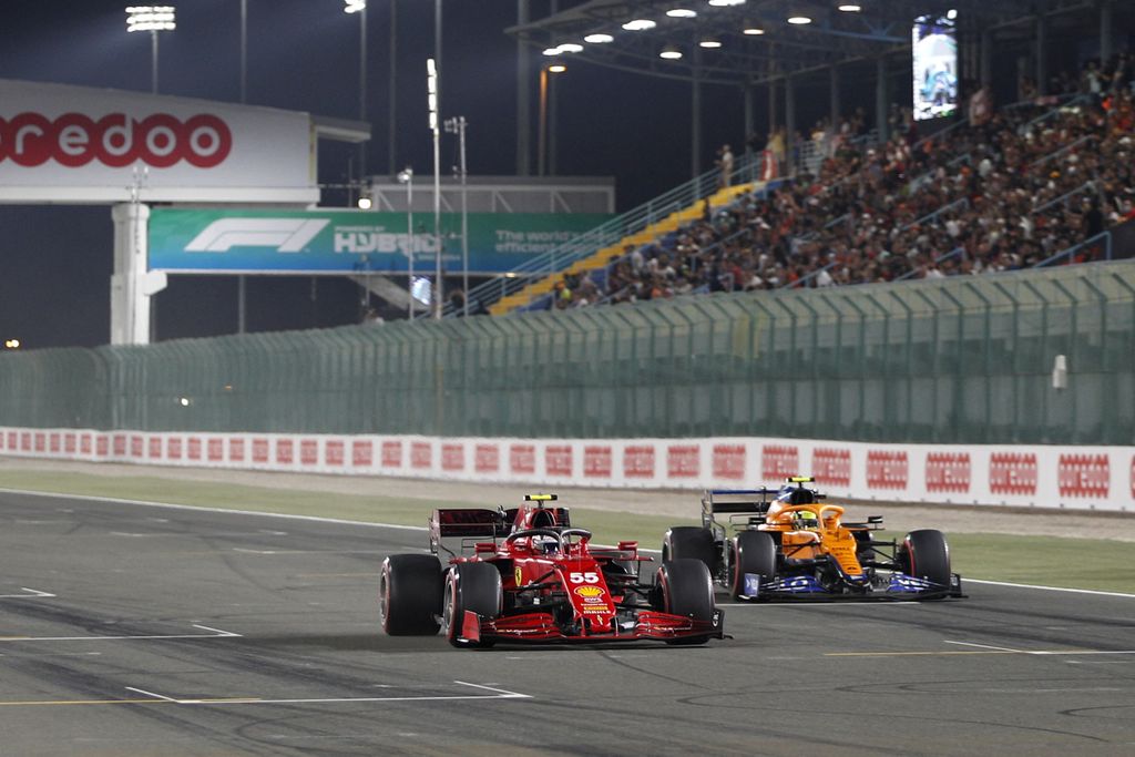 Forma-1, Carlos Sainz, Ferrari, Lando Norris, McLaren, Katari Nagydíj 2021, szombat 