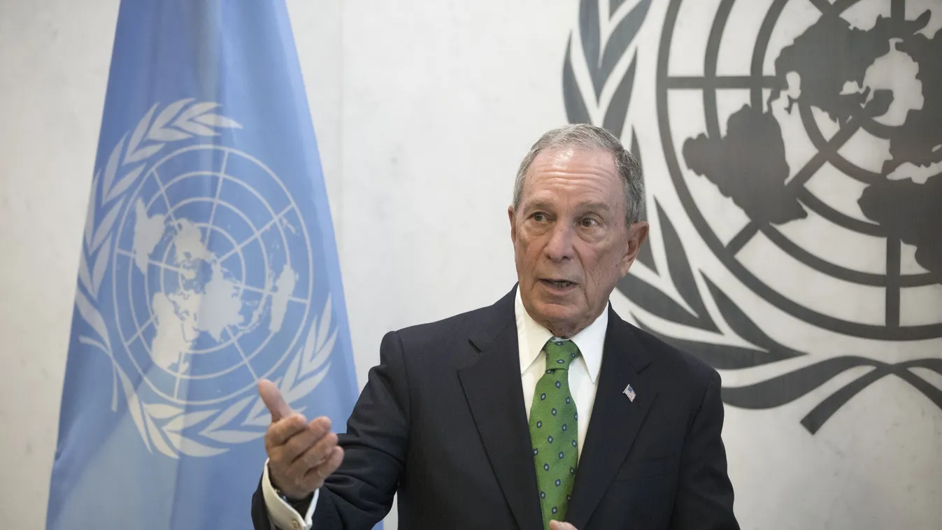 Michael Bloomberg is appointed as Special Envoy for Cities and Climate Change New York USA march Antonio Guterres Michael Bloomberg 2018 UN Headquarters Special Envoy for Cities and Climate Change 