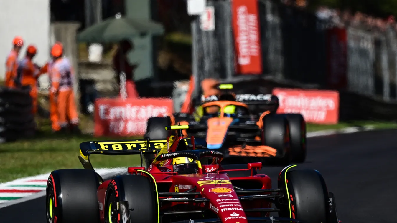 Forma-1, Carlos Sainz, Ferrari, Lando Norris, McLaren, Olasz Nagydíj 2022, szombat 