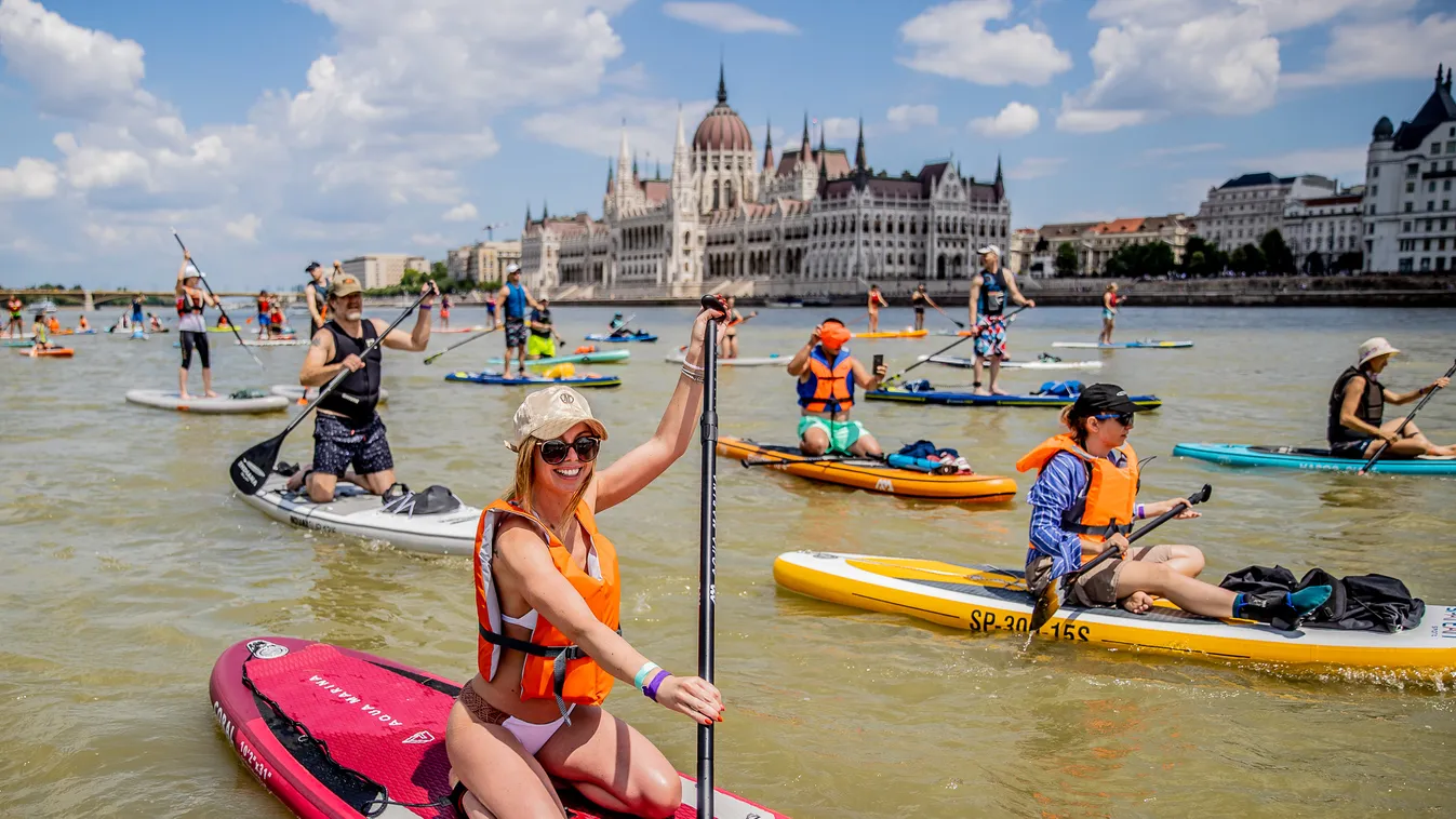 VII. Budapest SUP fesztivál, fesztivál, rendezvény, sup, Duna, Dunán, Budapest, evezés, evez, folyó, nyár, 2022 