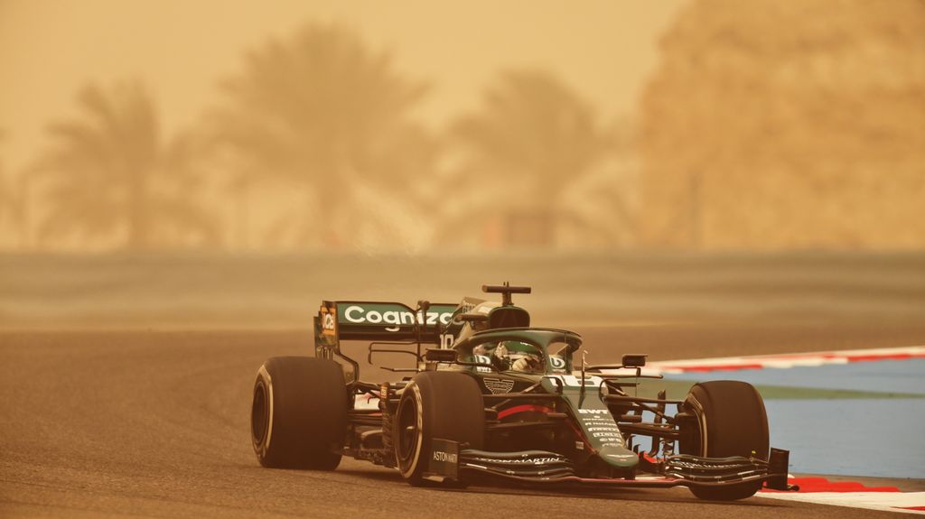 Forma-1, Lance Stroll, Aston Martin, Bahrein teszt 1. nap 