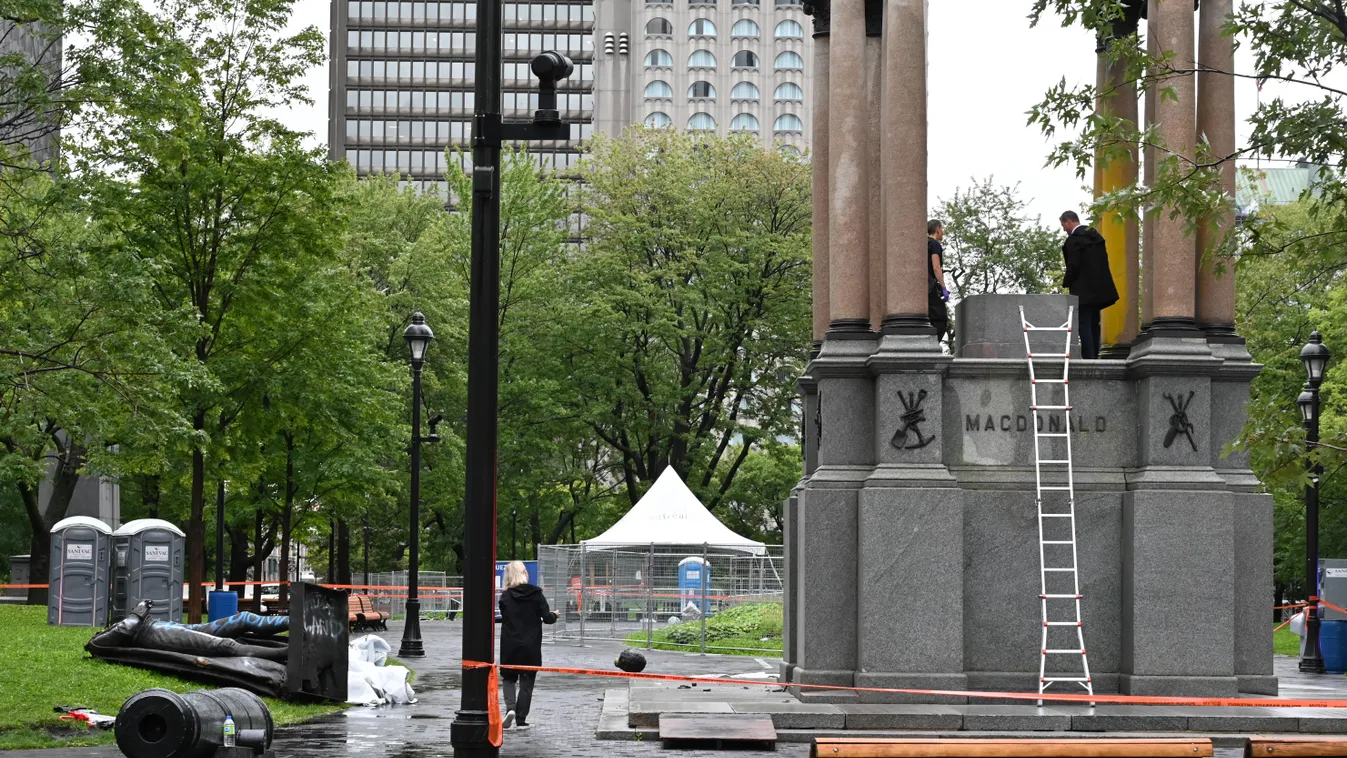 John A. Macdonald szobor ledöntése, Canada Park, Montreal 