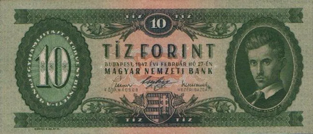 75 éves a forint, gazdaság, forint, retro, évforduló, pénz, bankjegy, papírpénz 