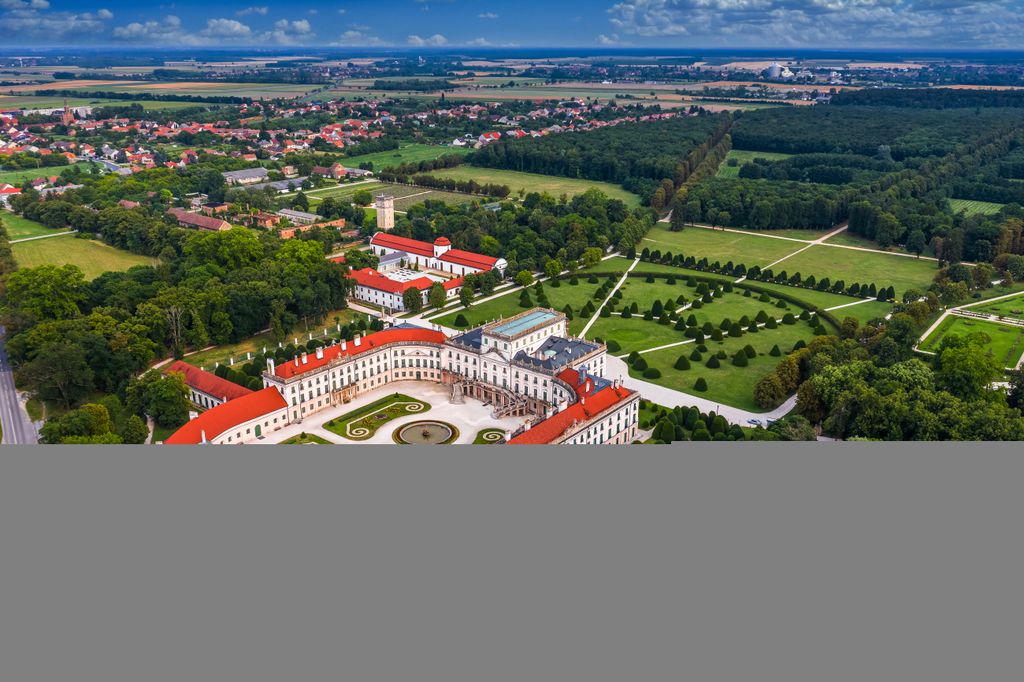 hungary drone castle Fertod,,Hungary,-,Aerial,Panoramic,View,Of,The,Beautiful,Esterhazy big,yard,castle,passage,fertod,sunshine,versailles,aerial,beauti 