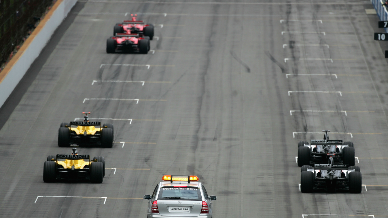 Forma-1, USA Nagydíj, 2005, foghíjas rajtrács, Ferrari, Minardi, Jordan 
