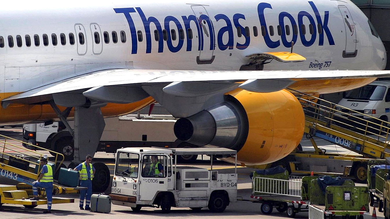 A Thomas Cook Airlines repülőgépe Frankfurtban 