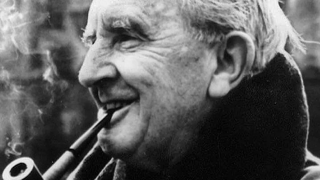 LONDON - TOLKEIN Vertical LITERATURE WRITER PIPE PORTRAIT PROFILE SMILING Undated photo of writer J.R. Tolkien.  Eds Note:  B/W only. / AFP PHOTO / HO 