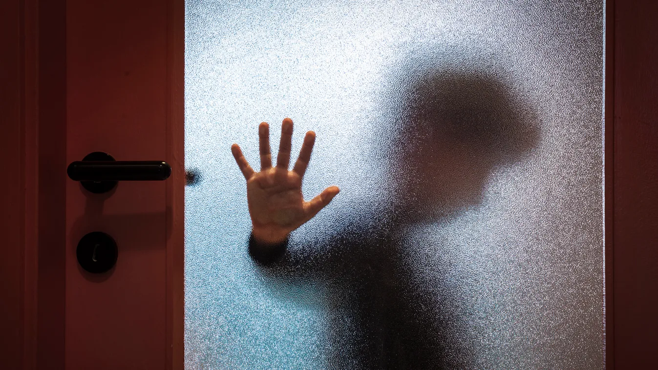 Boy Behind Glass Door Children Only Photography One Boy Only Boys Child Abuse Color Image Child One Person Sadness Depression - Sadness Loneliness Exclusion Square Shape Glass - Material Closed Violence Back Lit Defocused Soft Focus Human Hand Son People 