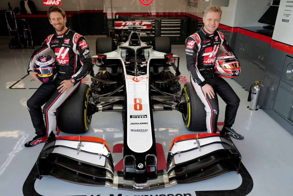 Forma-1, Romain Grosjean, Kevin Magnussen, Haas F1 Team, Barcelona filmforgatás 