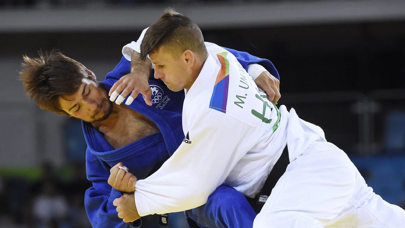Ungvári Miklós (j) küzd a portugál Nuno Saraiva ellen rio 2016 olimpia cselgáncs 