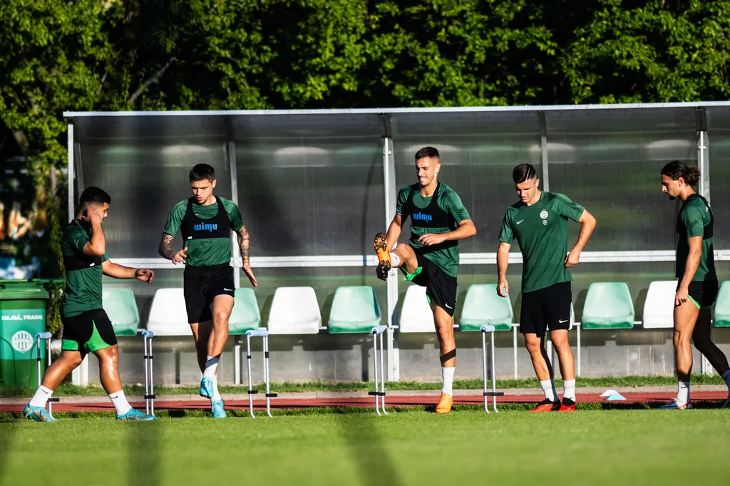 edzés, Fradi, FTC-MVM Sportközpont, Ferencváros, 2023. 09. 20., dejan sztankovics, Muhamed Besic 