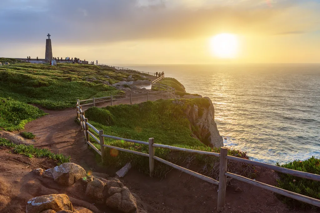 Cabo da Roca, Portugália, Szikla-fok, európai szárazföld legnyugatibb pontja, európa, portugál 