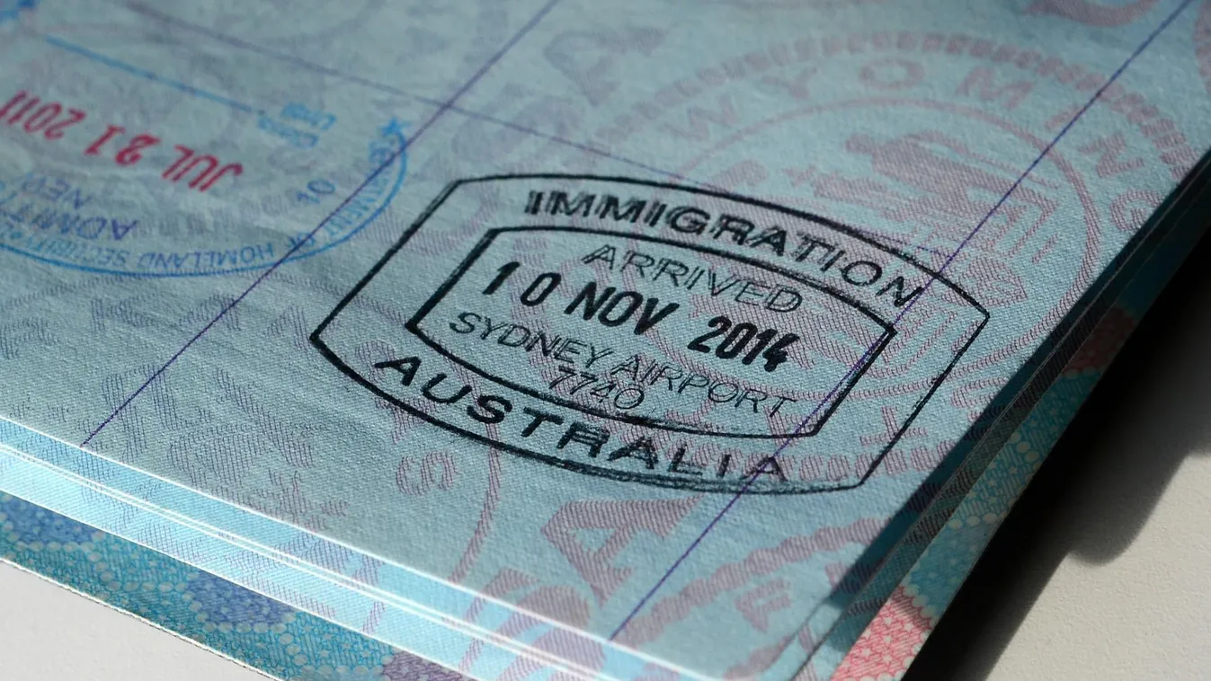 útlevél ausztrál pecsét 