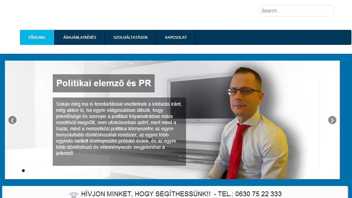A Zuschlag consulting weblapja, screenshot, Zuschlag János tanácsadó cége 