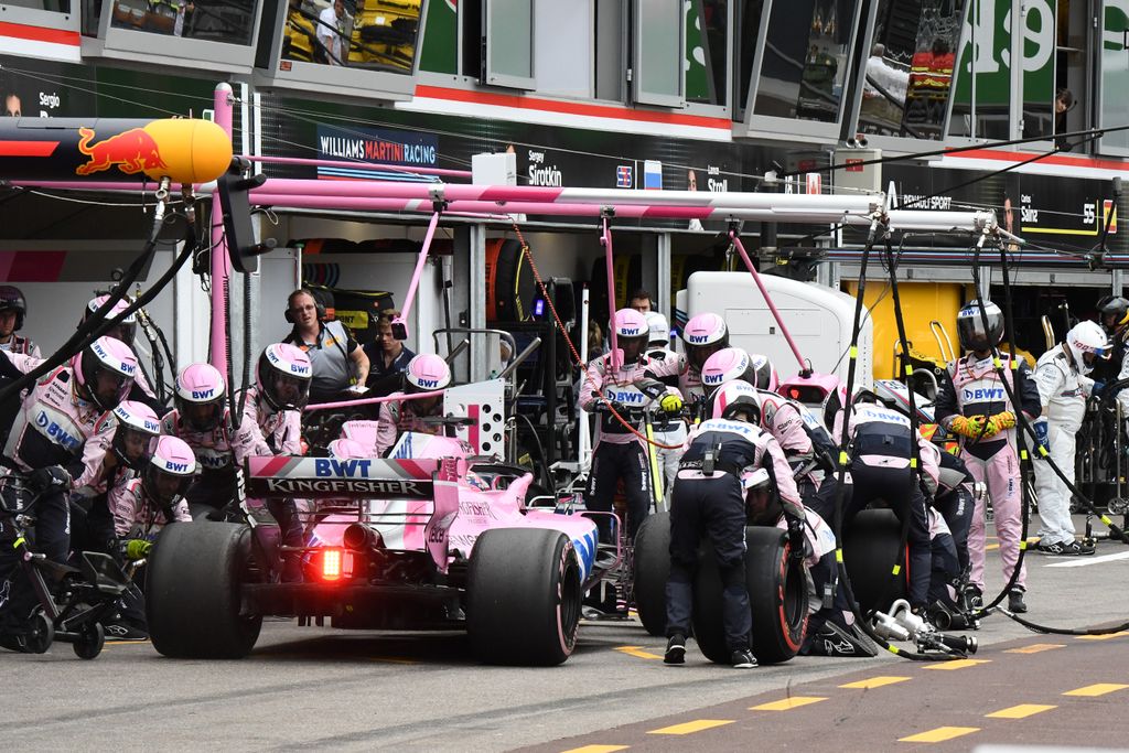 A Forma-1-es Monacói Nagydíj, Sergio Pérez, Force India, boxkiállás 