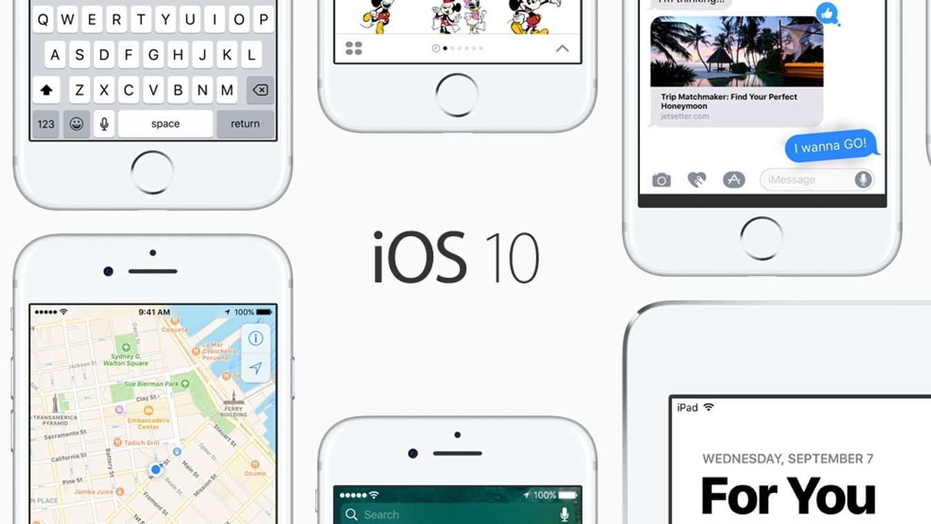 iOS 10 rendszer apple ipad iphone 