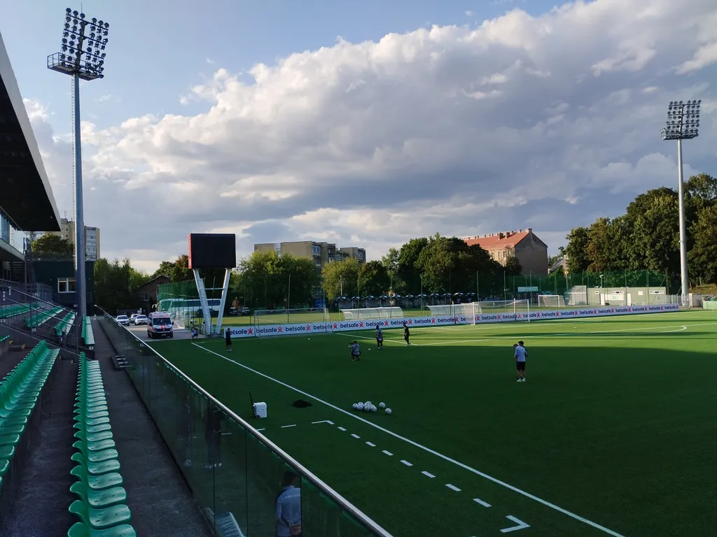Ferencváros, edzés, Vilnius, LFF Stadion 