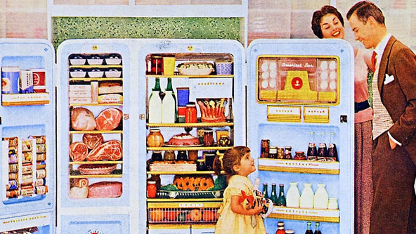 Varga Mihály új hűtői sem hoztak fordulatot, hűtőgép, reklám az ötvenes évekből 