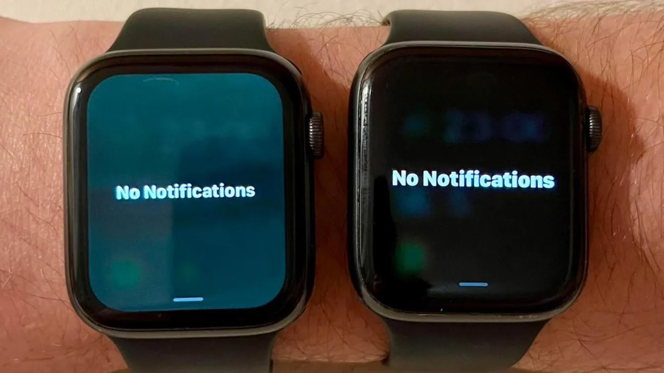 Apple Watch, bezöldült képernyővel 