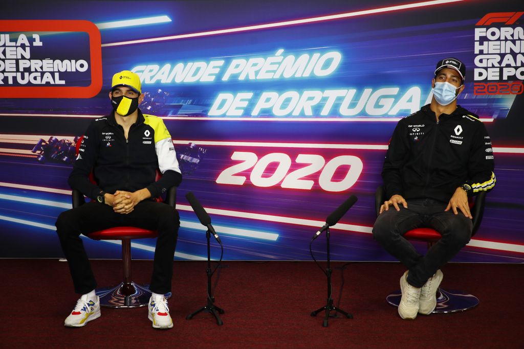 Forma-1, Portugál Nagydíj, csütörtök, Esteban Ocon, Daniel Ricciardo, Renault 