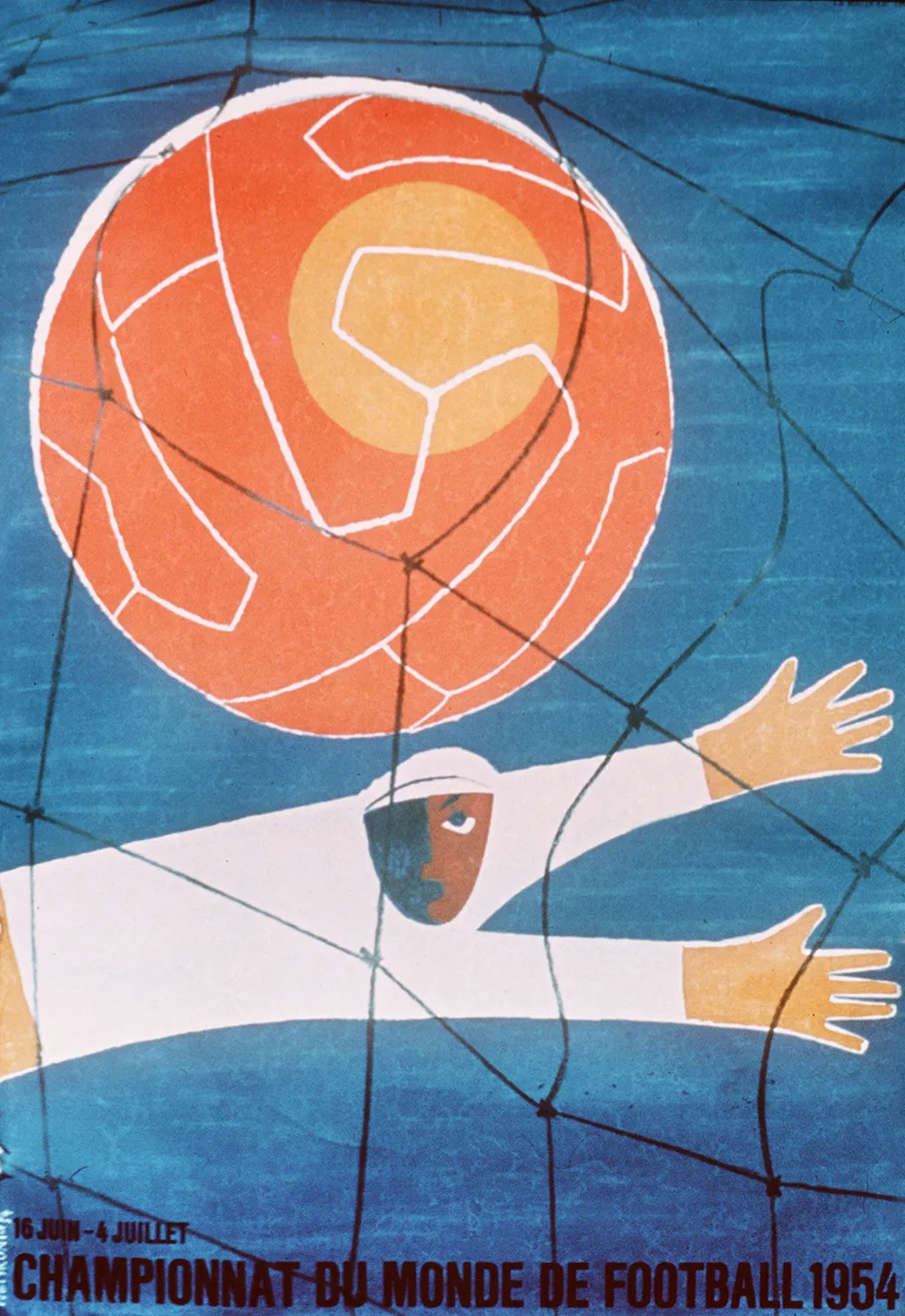 Labdarúgó-világbajnokság, labdarúgóvébé, futballvébé, labdarúgás, hivatalos plakát, poszter, 1954, Svájc 