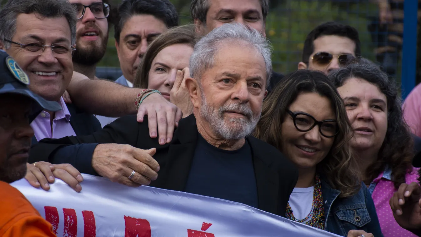 Brazil’s former president released from prison voting PRISON Brazil SUPREME COURT GOVERNMENT LAW HORIZONTAL CRIME headquarters supporter Curitiba photography police force former CRIMINAL Politics and Government Legal Appeal Luiz Inácio Lula da Silva 