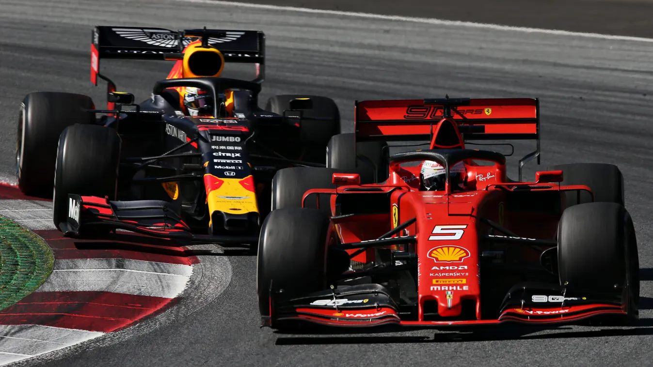 Forma-1, Osztrák Nagydíj, Sebastian Vettel, Max Verstappen, Red Bull, Ferrari 
